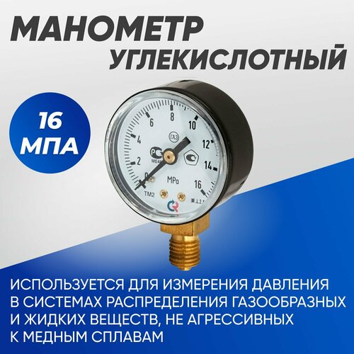 Манометр углекислотный 16 мПа 50мм 469₽