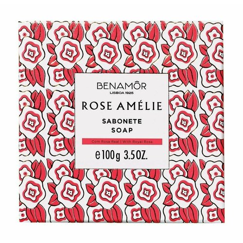 Восстанавливающее парфюмированное мыло с ароматом розы Benamor Rose Amelie Revitalizing Perfume Soap