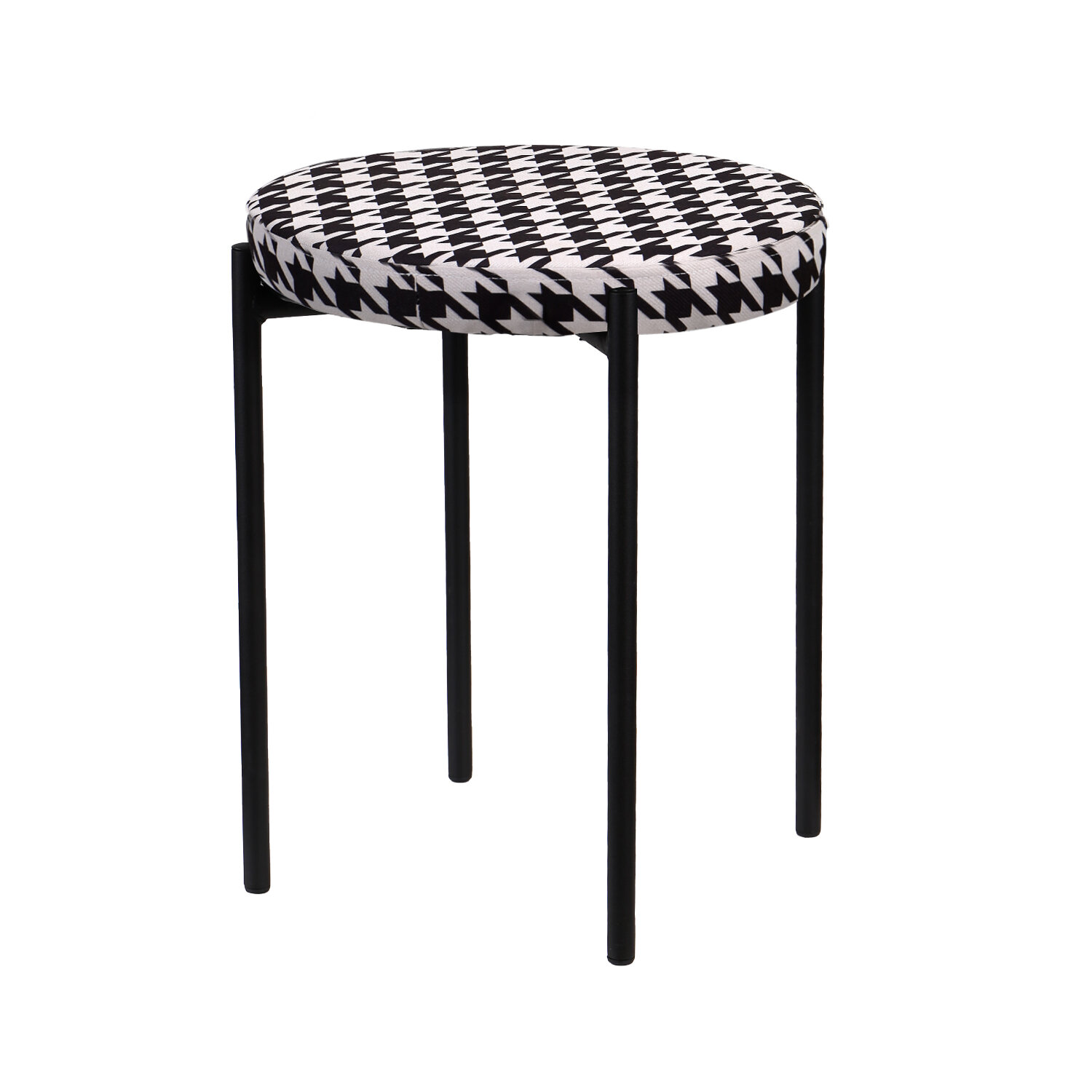 фото Табурет НИКА HAUSHALT НТ4/P мягкое круглое сиденье, гусиная лапка