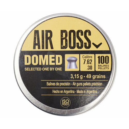 Пули пневматические Apolo Air Boss Domed 7.62 мм (100 шт, 3.15 гр)