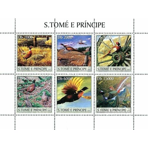 Почтовые марки Сан-Томе и Принсипи 2003г. Птицы Птицы, Фауна MNH