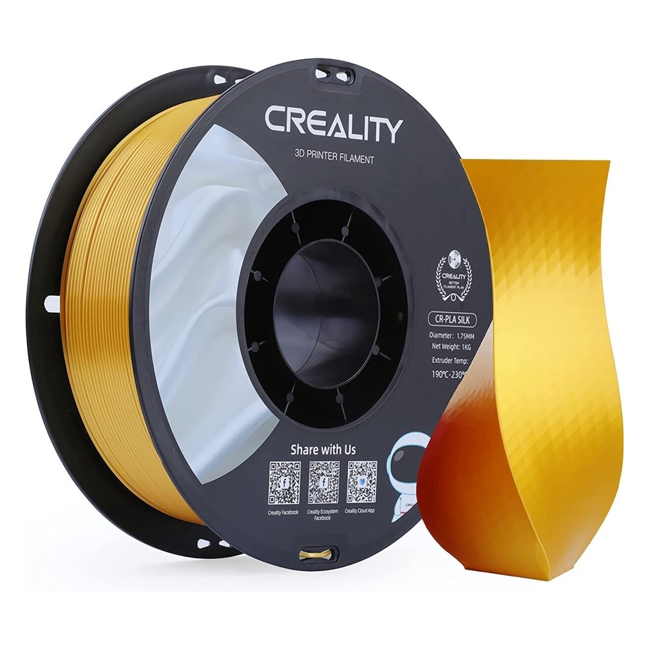 Пластик для 3D печати Creality CR-Silk, золотой