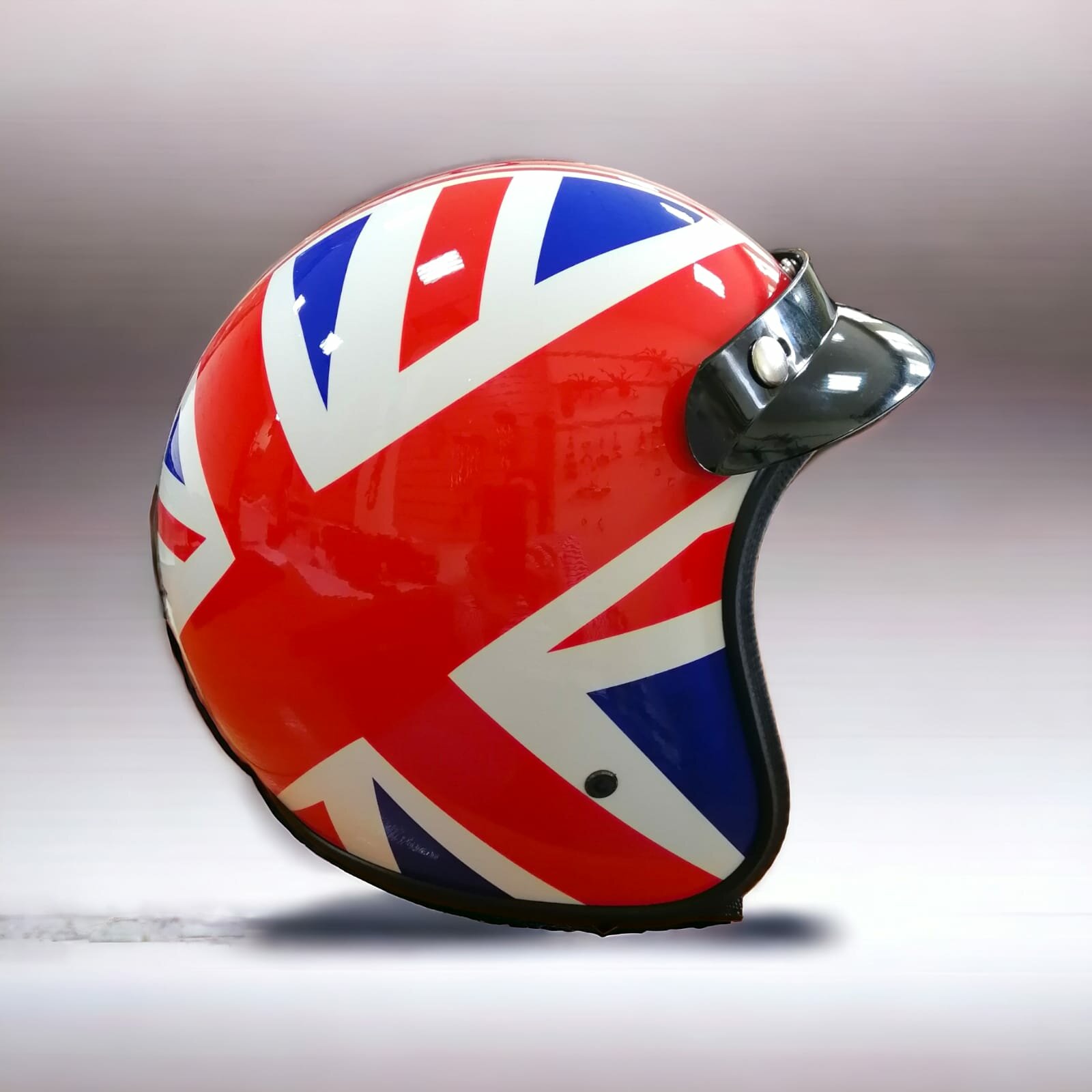 Шлем мотоциклетный /мотошлем /каска для мотоцикла, байкерский шлем в стиле британского флага размер XL
