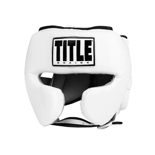 Боксерский шлем TITLE Boxing Sparring Headgear White (L)