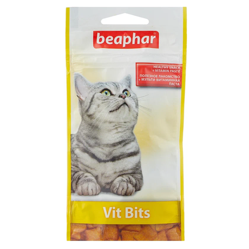 Подушечки с витаминной пастой для кошек Beaphar Vit- Bits, 75 шт beaphar catnip bits подушечки для кошек с кошачьей мятой 75 шт