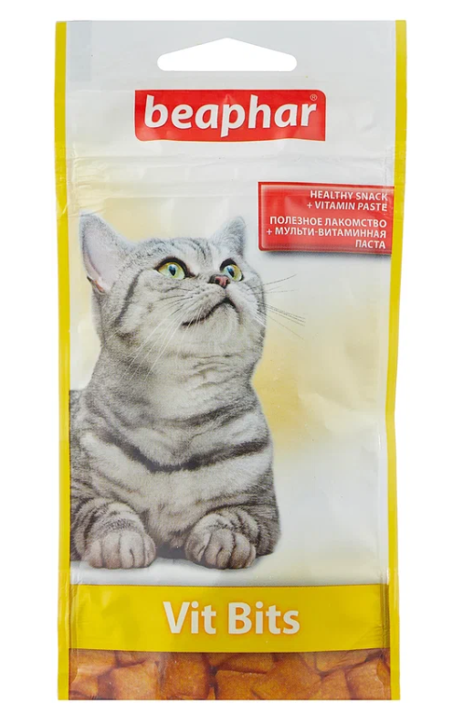 Подушечки с витаминной пастой для кошек Beaphar Vit- Bits, 75 шт
