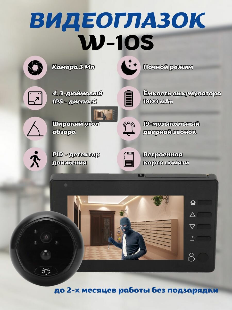 Видеоглазок W-10S для входной двери