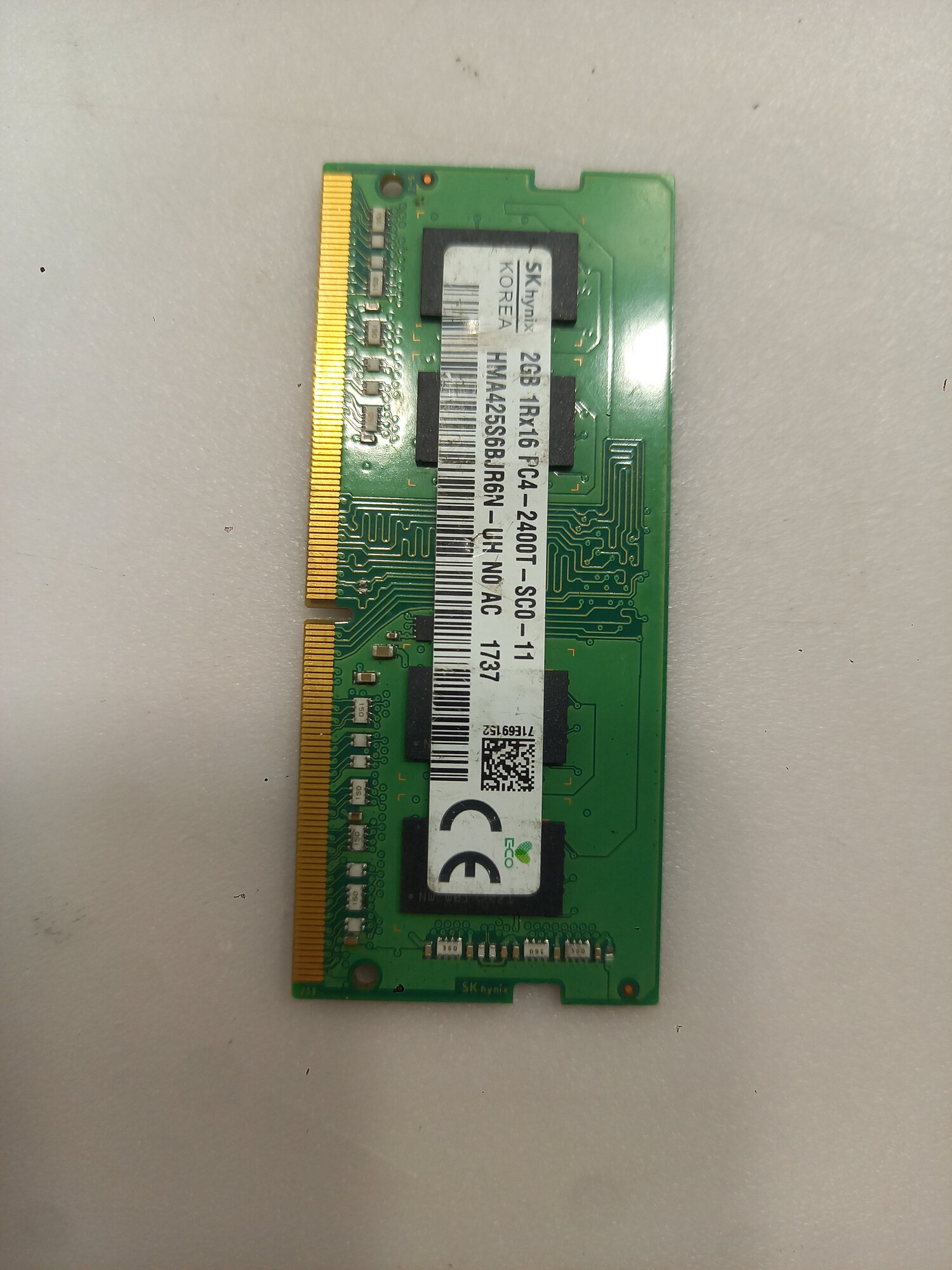 Модуль памяти DDR4 SODIMM 2Gb PC4-19200 2400T (for NoteBook)
