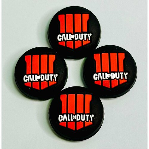 Накладки чехол на стики в стилистике Call Of Duty для геймпада Sony PS4, PS5, Xbox 360 белый, красный