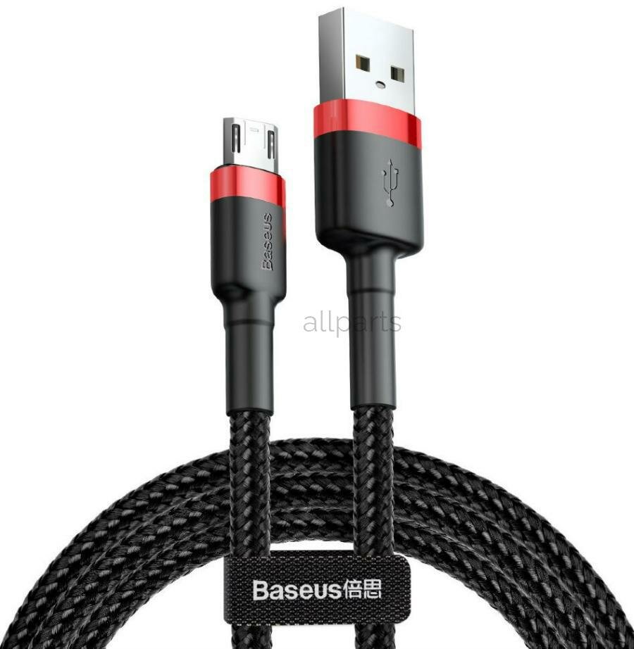 BASEUS CAMKLFB91 кабель micro USB черный+красн круглый 1м 2.4А!\