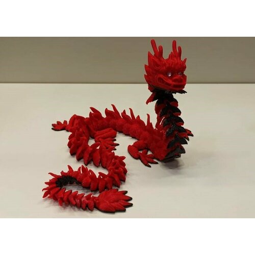 Гибкая статуэтка дракона красный 750₽