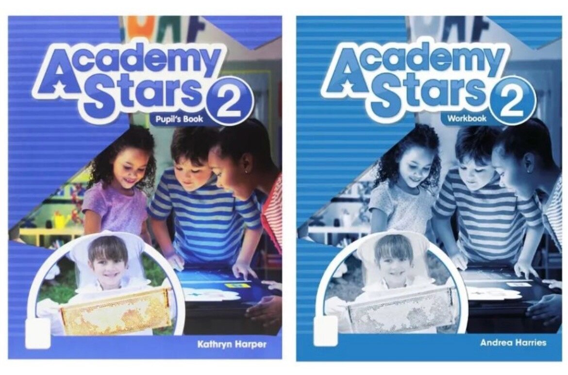 Academy Stars 2 Pupil's book, Workbook, CD комплект(учебник, рабочая тетрадь, диск)