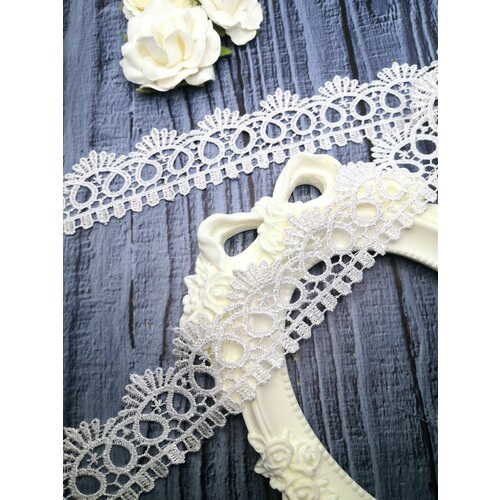 Кружево белое 3,5 см отрез 4 метра