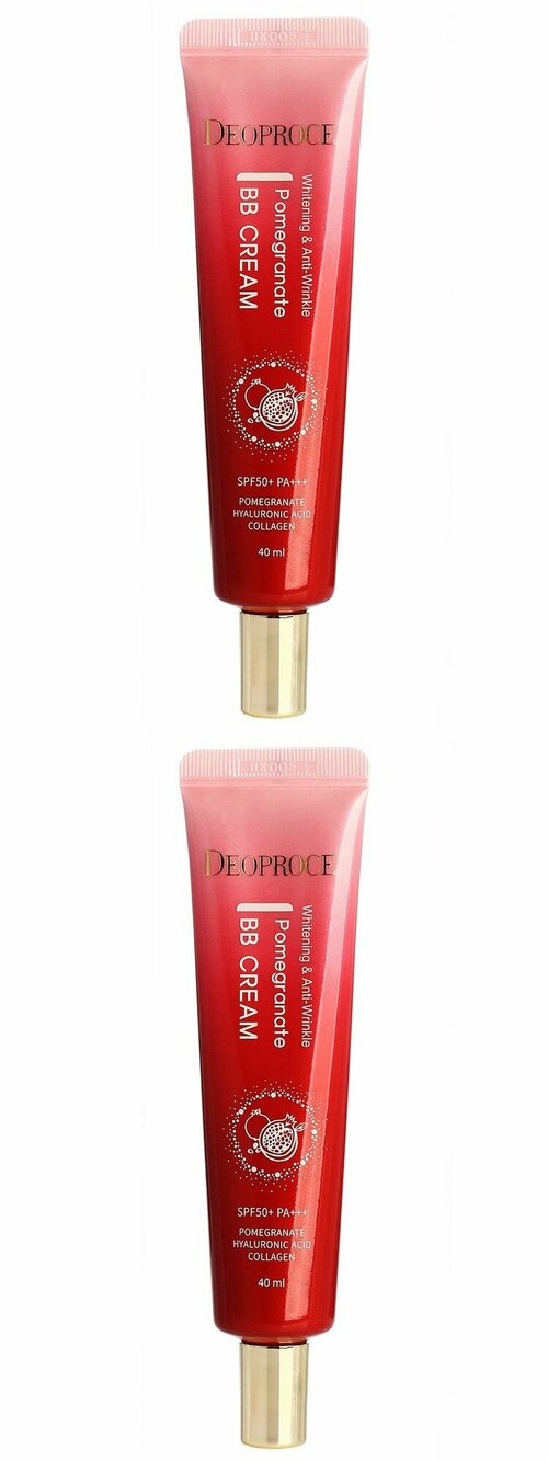 Deoproce Крем Whitening and anti-wrinkle pomegranate bb cream spf50+pa+++, 2 шт.