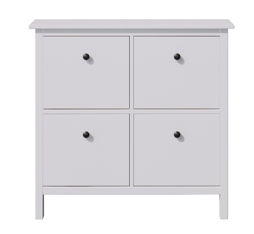 Шкаф для обуви/ обувница в прихожую Хемнэс Hemnes/ Кымор, 106х101х22 см, белый