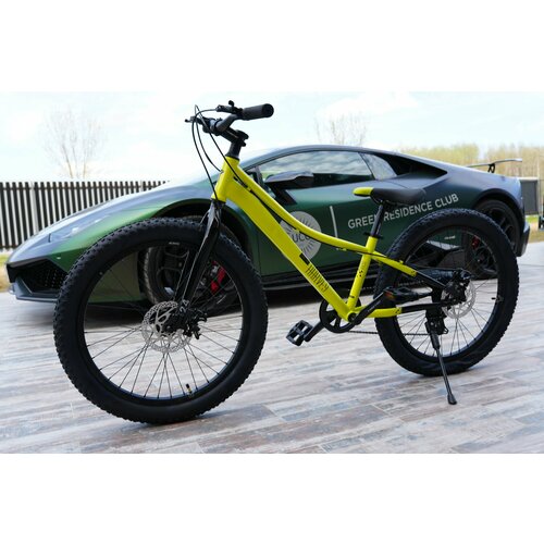 Велосипед полу-фэтбайк Fatbike Time Try TT2747s 24 Рама 12 Взрослый Детский Подростковый желтый 2340000₽