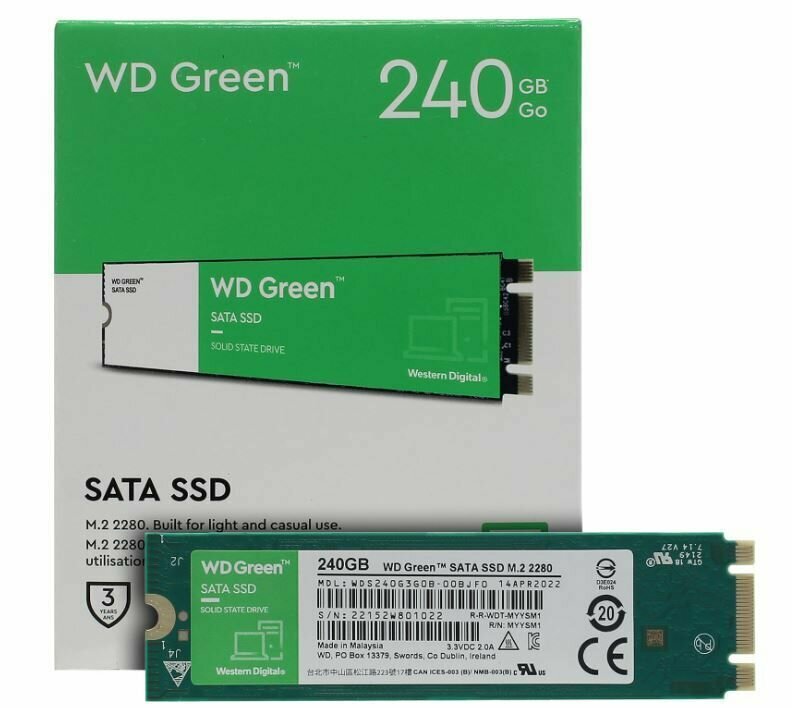 Накопитель SSD WD SATA2.5" 240GB SLC GREEN (WDS240G3G0B) - фото №15