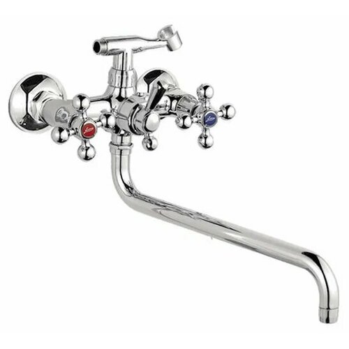 Смеситель для ванны вентильный гусак из нержавеющей стали 30см Comfort S 2155₽