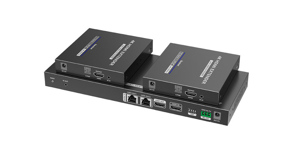 LENKENG LKV822P-I разветвитель-удлинитель 1*2 HDMI, 4K, ИК, CAT6, до 70 метров