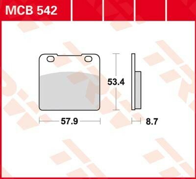 Тормозные колодки аналог TRW MCB 542