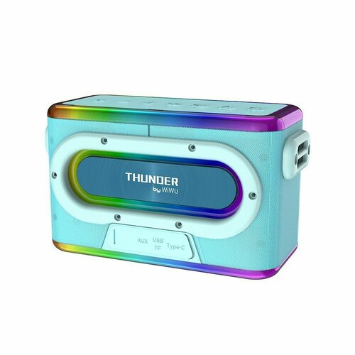 Беспроводная колонка с двумя микрофонами WiWU Thunder P18 80W Blue