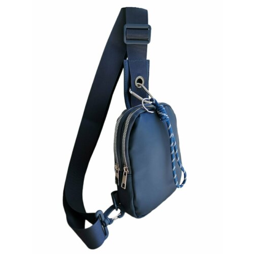 Сумка слинг KESHBAG для спорта и путешествий, фактура матовая, синий