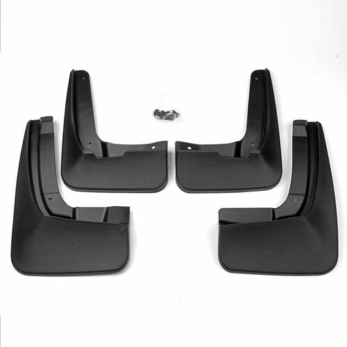 Брызговики для Skoda Rapid II 2020-2024 / Шкода Рапид II 2020-2024, комплект 4 шт. + крепеж