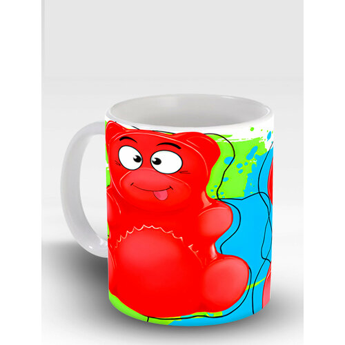 Кружка с принтом Желейный Медведь