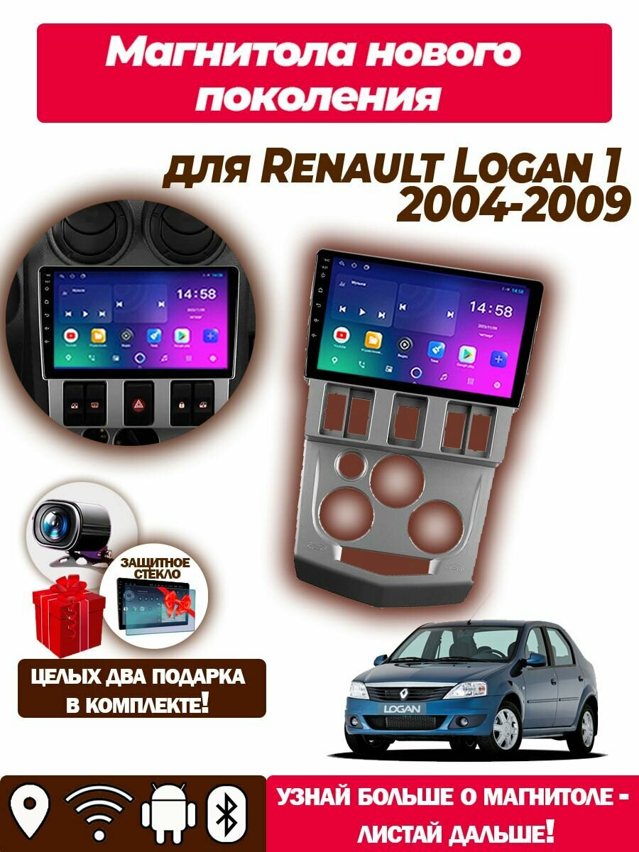 Автомагнитола TS7 Renault Logan 1 2004-2009 2/32