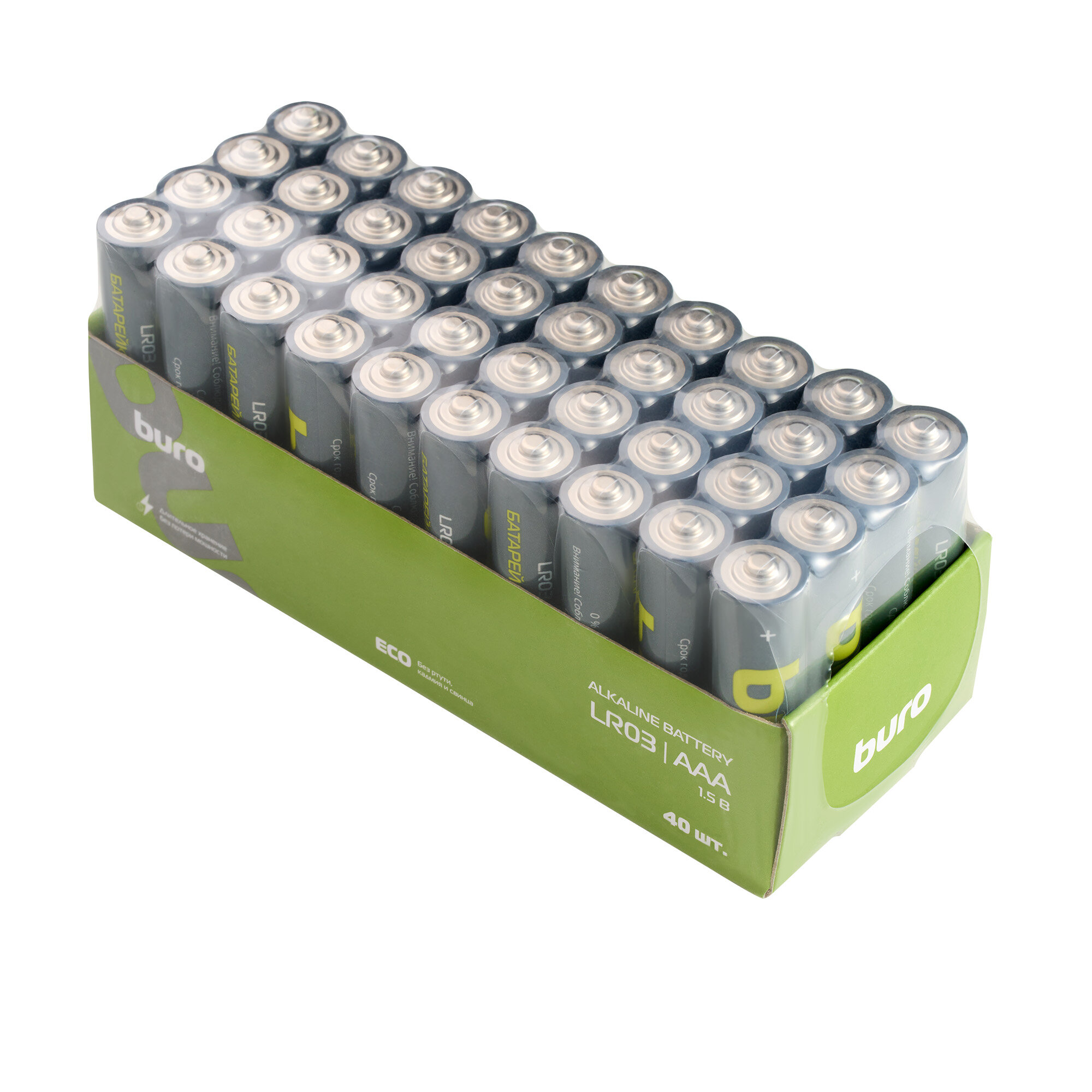 Батарейка AAA Buro Alkaline LR03, в комплекте 40шт. - фото №14