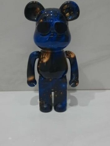 Колонка беспроводная bluetooth Мишка Bearbrick B5+ Темный космос детская портативная музыкальная игрушка