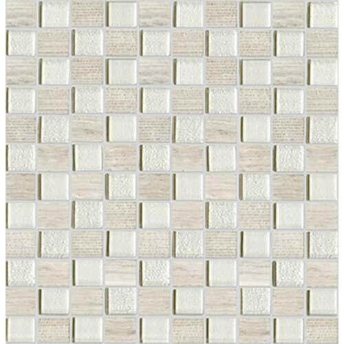Мозаика L Antic Colonial Mosaics Collection L241709481 TIME TEXT SILVER WOOD 29,6x28,6 (цена за 1 шт)