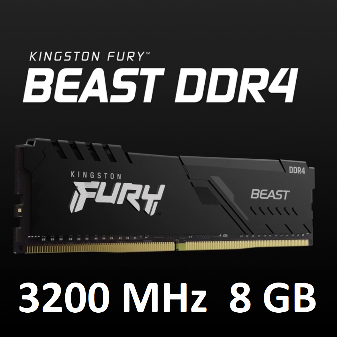 Оперативная память Kingston FURY Beast 8 ГБ DDR4 3200 МГц DIMM CL16 KF432C16BB/8