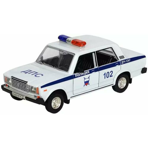 Модель машины Lada 2107 Полиция (ДПС) 1:24 17см свет, звук, инерция FY2407P-6D