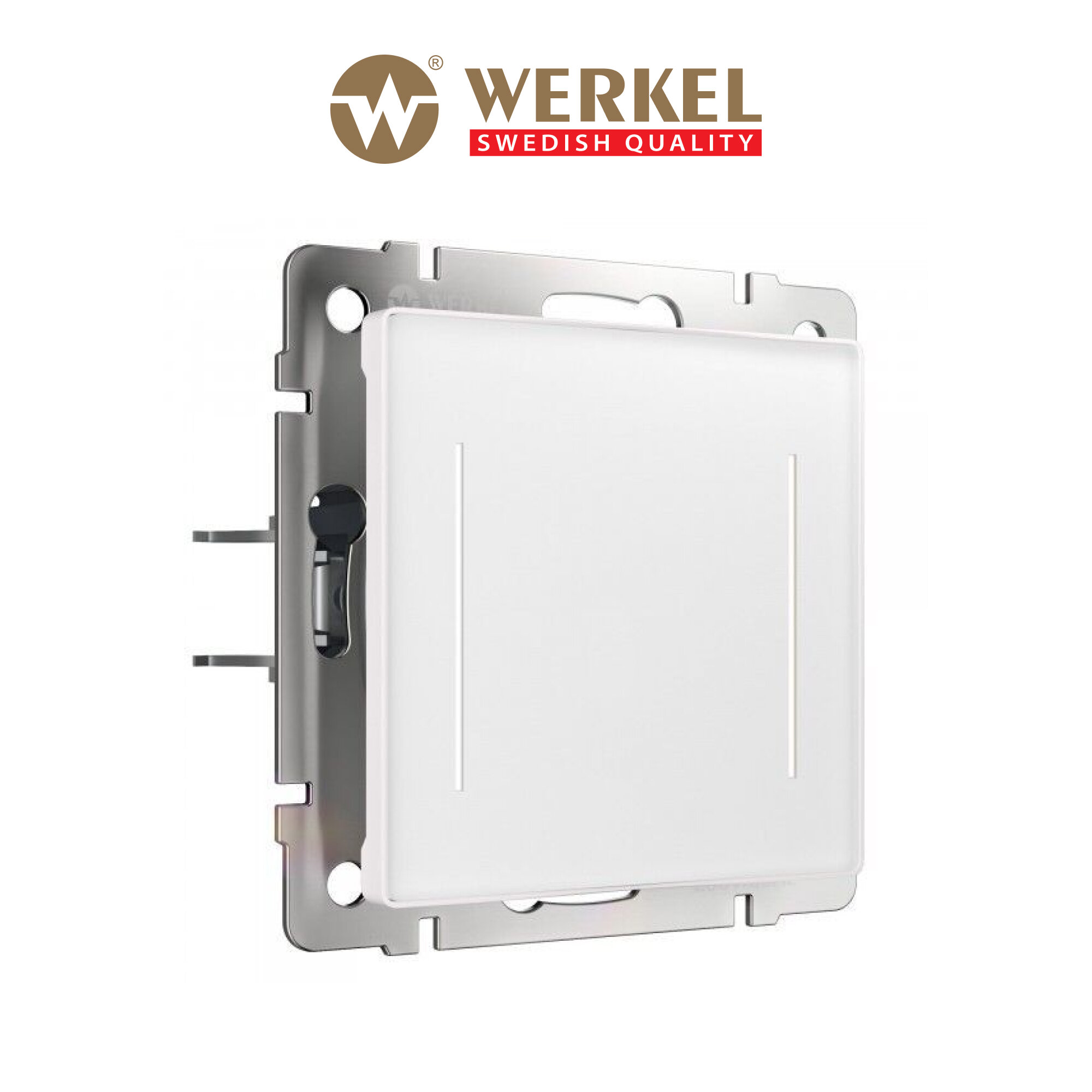 Умный сенсорный выключатель двухклавишный Werkel W4523001 белый Умный дом