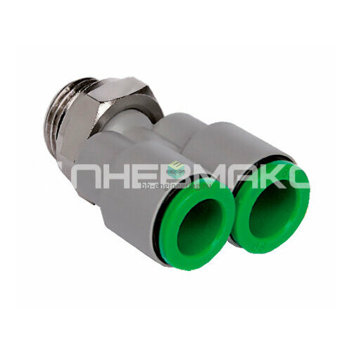 T23G0614 PNEUMAX - Тройник Y-образный с нар резьбой цанговый G14-6 мм 730₽