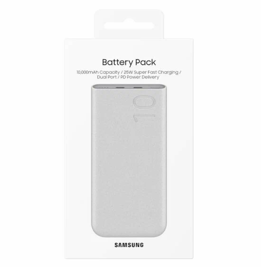 Внешний аккумулятор повербанк 10000mah с быстрой зарядкой Samsung Battery Pack powerbank 2x Type-C 25w для телефона