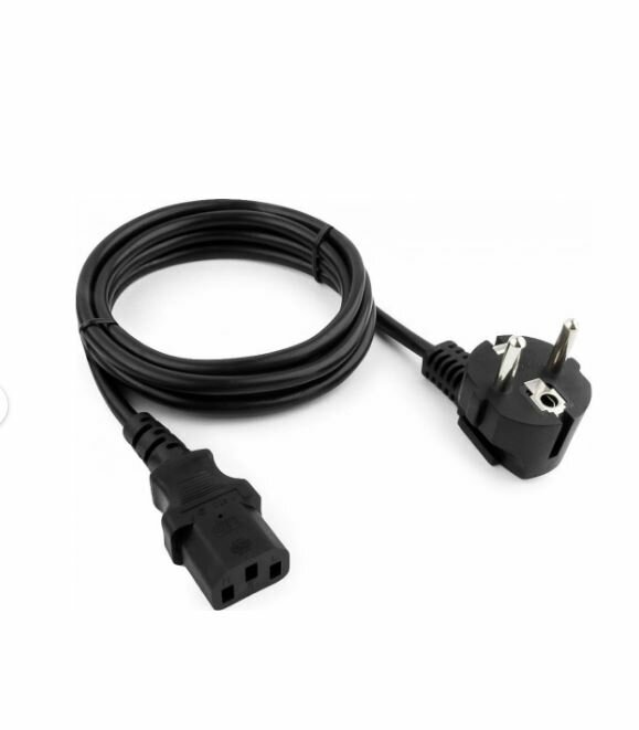 Сетевой шнур компьютерный Cablexpert, 1.8м, Schuko- C13, 6А, черный, с заземлением PC-186
