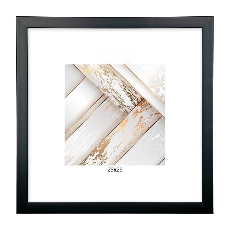 Фоторамка рамка для фотографии рисунка вышивки мозаики 25х25 см минимализм черная GF 6428