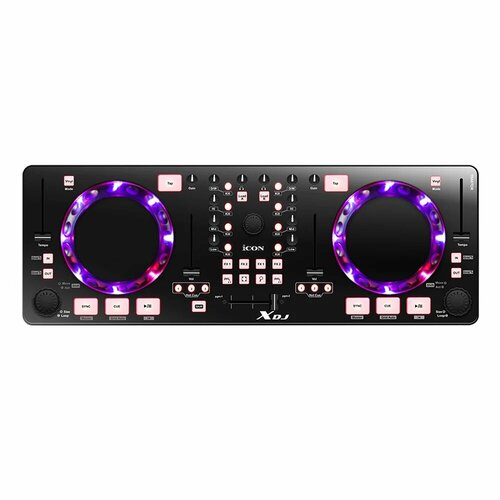 MIDI dj контроллер iCON XDJ black usb портативный midi dj контроллер icon xdj