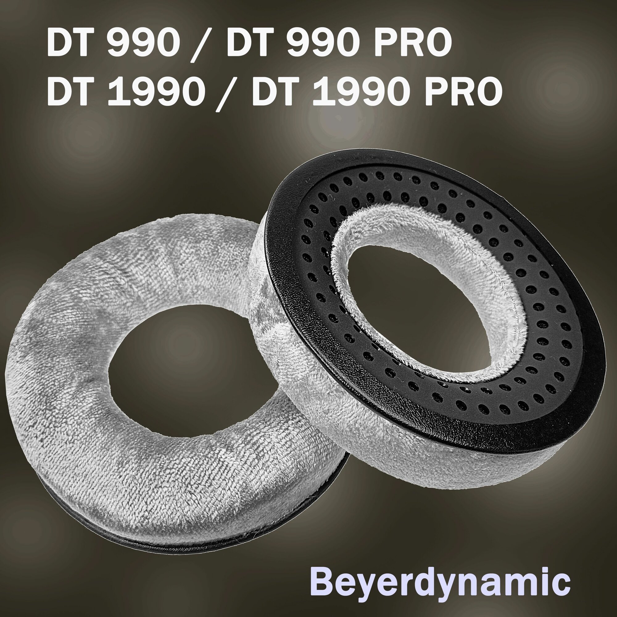 Амбушюры Beyerdynamic DT 990, DT 990 Pro, DT 1990, DT 1990 Pro серебристый велюр
