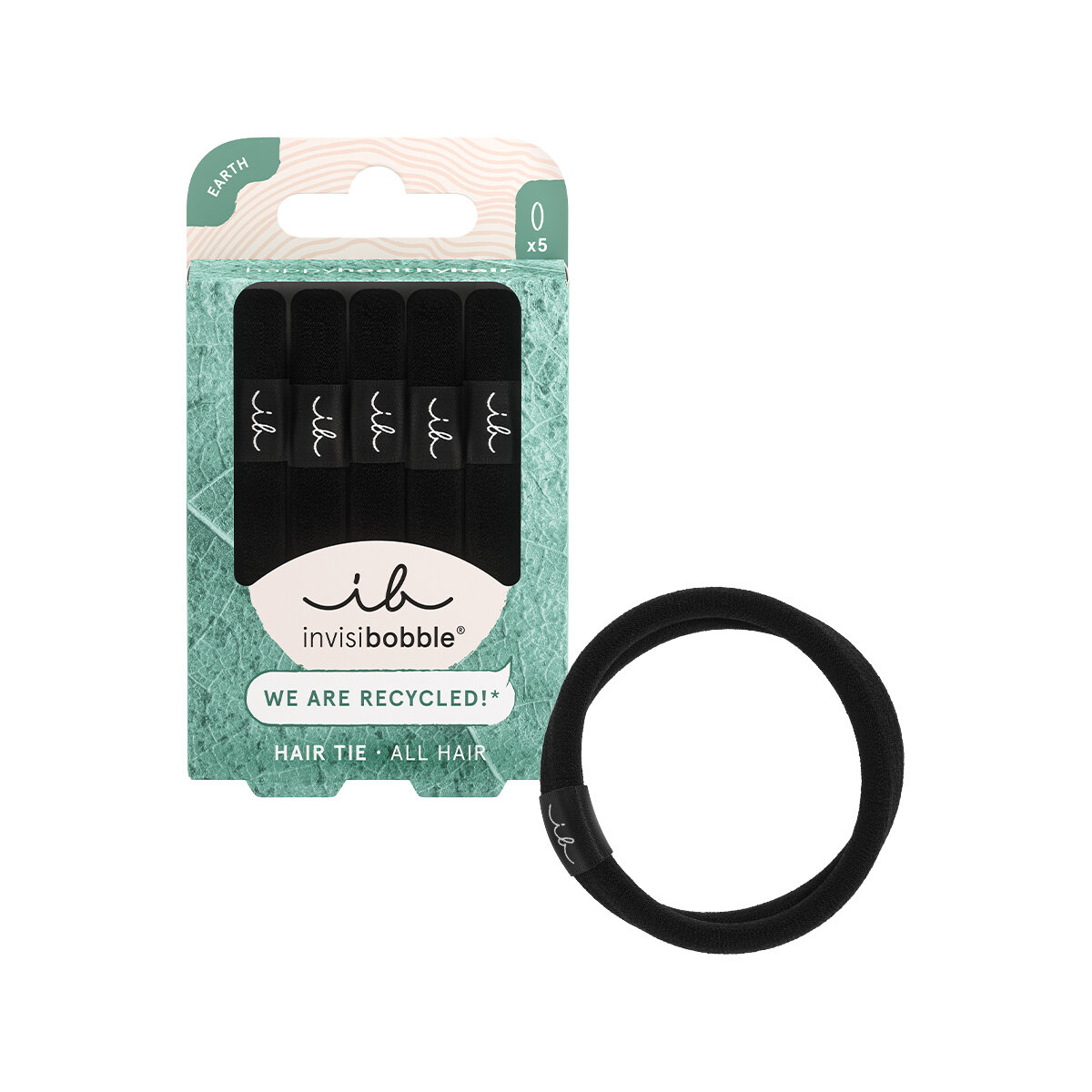 Эластичная резинка для волос invisibobble HAIR TIE EARTH BLACK (3389)
