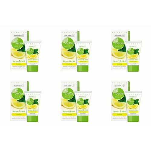 DEBA Бальзам для ног Лимон и мята Natural Beauty, 75мл, 6шт