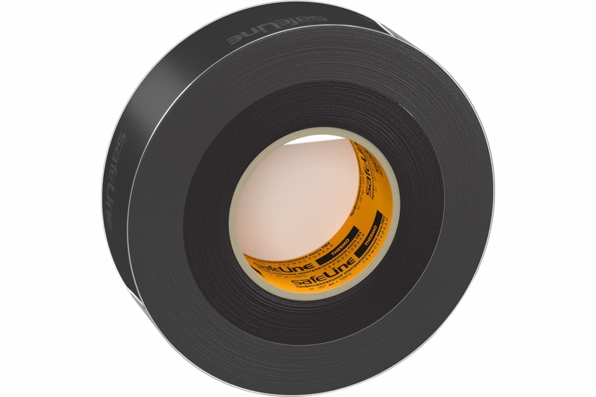 фото Safeline Изолента термостойкая 19мм х 20м х 0,18 мм (черная) 25266