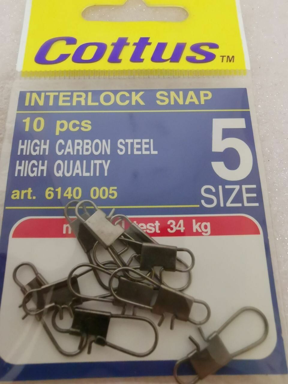 Застежка COTTUS Interlock Snap #5 (10шт,34кг)
