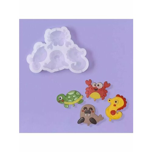 Силиконовая форма Морской мир цвет прозрачный 774₽