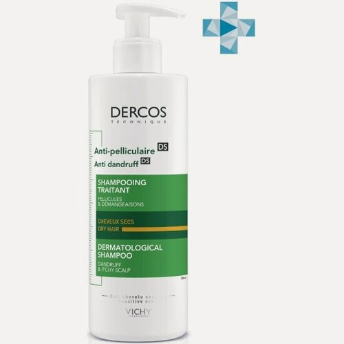 Изображение товара Шампунь-уход для сухой кожи головы Vichy Dercos, против перхоти, 390 мл