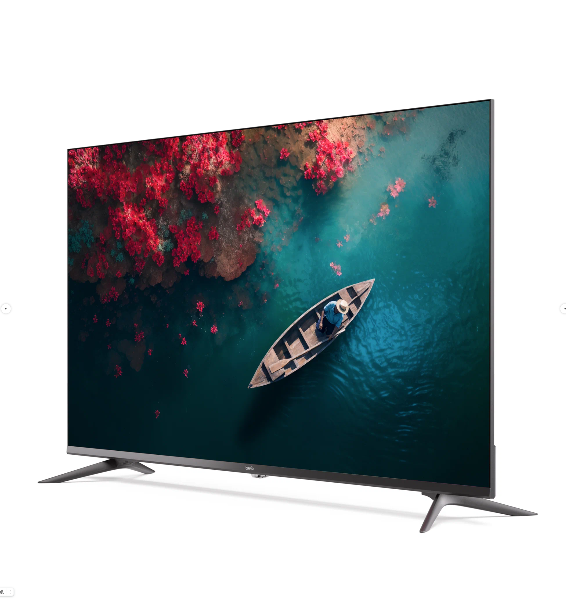 55” Телевизор Tuvio 4K ULTRA HD QLED Frameless на платформе YaOS, TQ55UFBTV1, черный