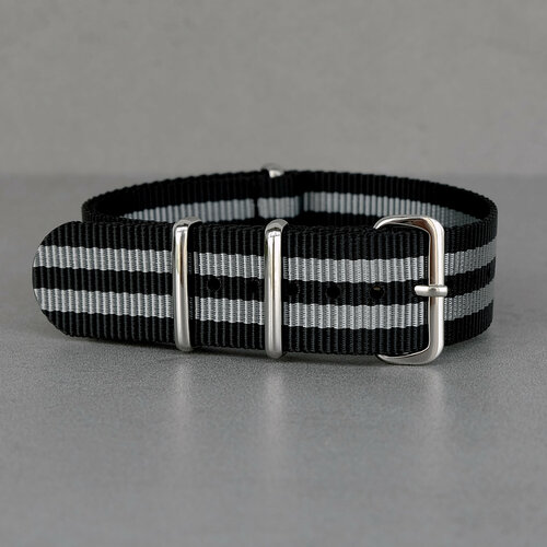 Ремешок Ruby-Ruby, фактура полуглянцевая, размер 24, черный, серый