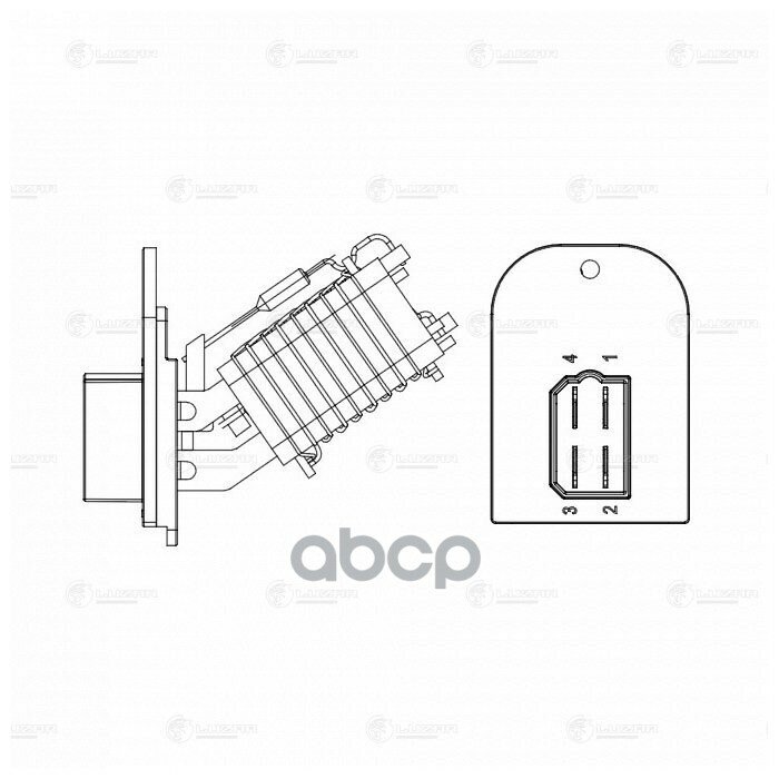 Резистор Э/Вент. Отоп. Lada 1118 2170 2110 2112 2123 (4-Х Конт.) (Lfr 0123) LUZAR арт. lfr-0123